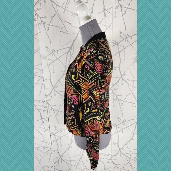 H&M x Coachella Abstract Aztec Print Full Zip Bomber Jacket - Picture 2 of 4